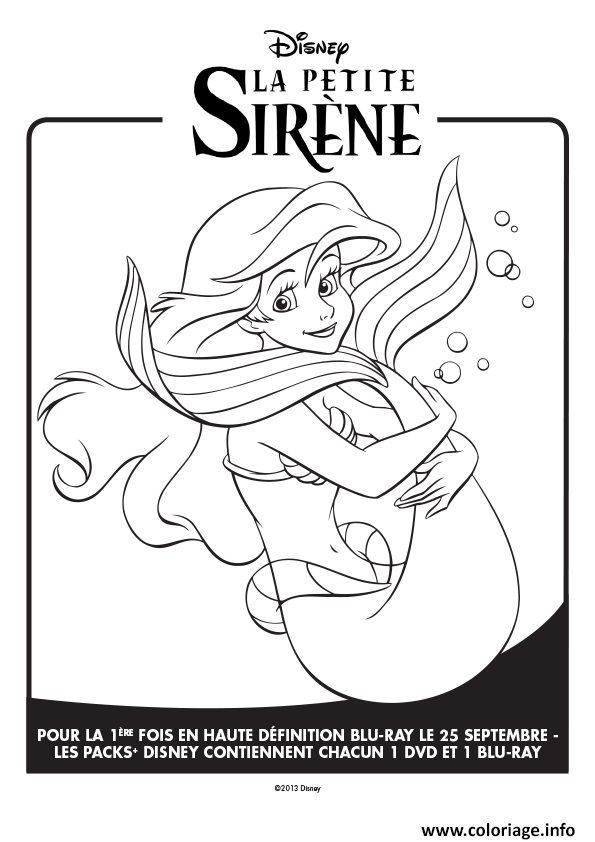 Coloriage Disney La Petite Sirene Officiel Affiche 4 Dessin à Imprimer